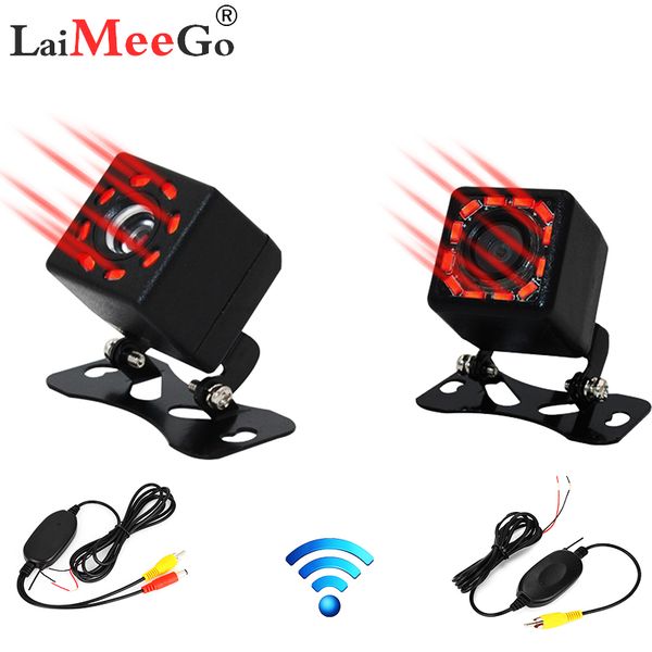 

wireless universal 8 led infrared car rear view camera reversing parking system kit 4.3" inch tft lcd rearview backup monitor