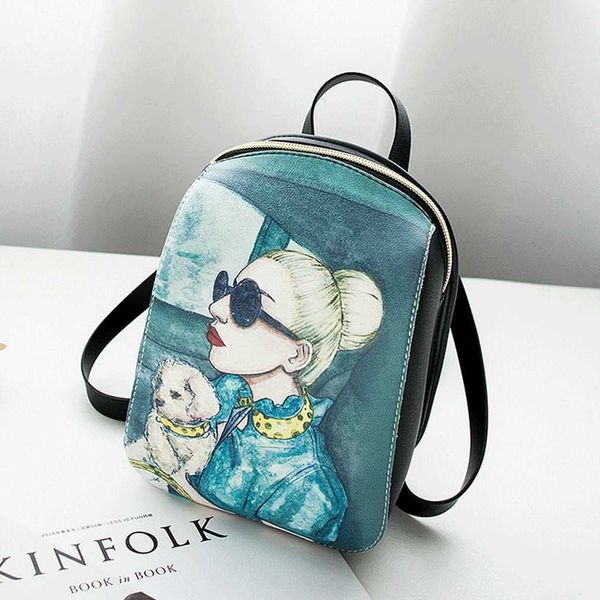 

2019 women girls waterproof pu leather backpack fashion shoulder school bag casual mini rucksack travel bag new fashion