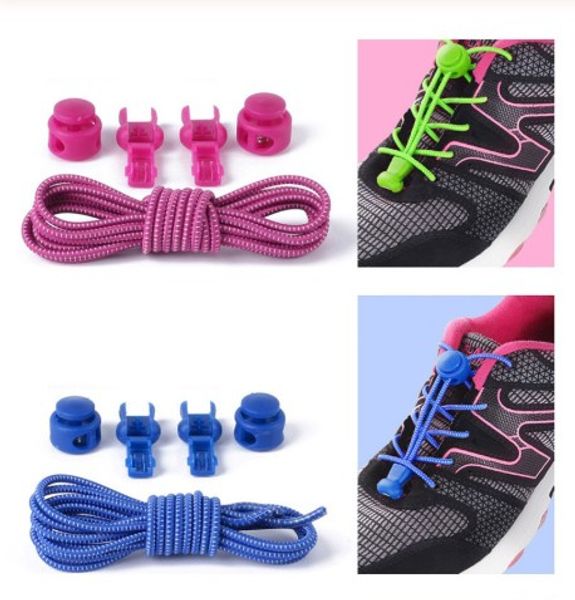 

1 pair shoelaces lazy elastic no tie locking round shoe laces for boys and girls quick locking shoestrings and round shoelace, White;pink