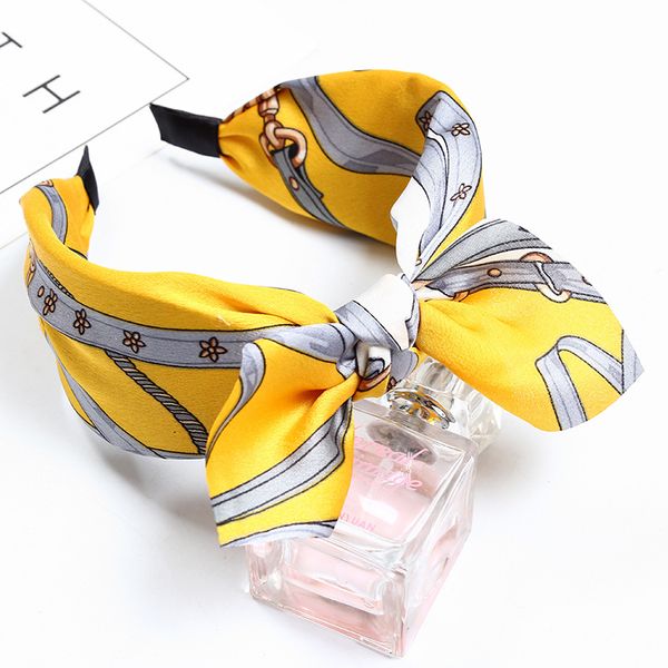 

fabric cross knotted headband hairband women girls bow printing wide hair hoop bands accessories headwear headdress
