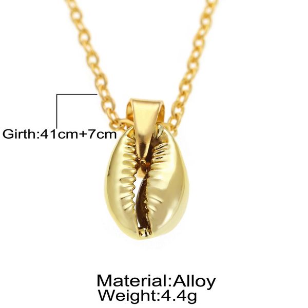 

buy 1 get 1 gift new golden or silvery necklace for women girl shell choker necklaces & pendants 2019 female ocean jewelry, Silver