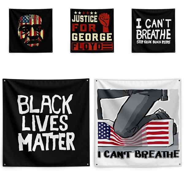 

150*150cm i cant breathe blanket george floyd printing tapestry black lives matter household wall banner #qa53271