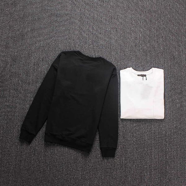 

бренд класса люкс мужчины женщины толстовки повседневная мужчины дизайнер толстовки с длинным рукавом женщины толстовки мода сплошной цвет у, Black