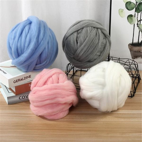 

diy merino super thick iceland wool korean woven worsted yarn hand-made knitting line thread for knitting hat/carpet mat, Black;white