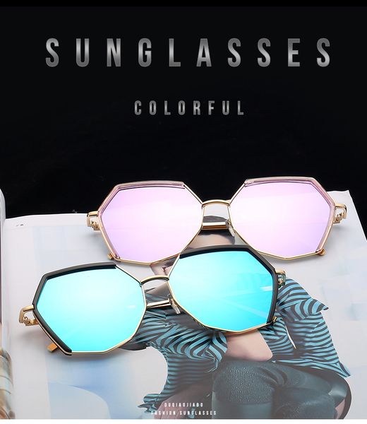 

new polygonal sunglasses fashion glasses frame uv400 for men women casual cycling outdoor jj19802, White;black