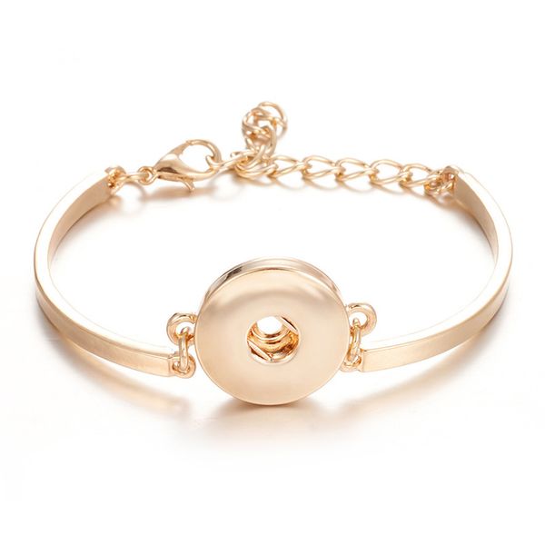 Noosa Chunks Bangle Bracciali con bottone a pressione in metallo da donna con chiusura aragosta oro argento pistola colore nero gioielli con ciondoli rotondi regalo per ragazze