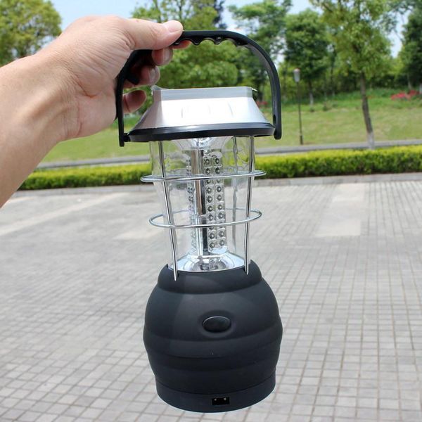 Lanternas portáteis solares lanterna solar lanterna 36 led camping luz solar lâmpada lâmpada recarregável lanterna de acampamento ao ar livre Freeship