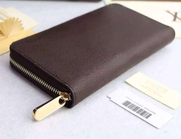 

wholesale genuine leather classic standard wallet fashion leather long purse moneybag zipper pouch coin pocket note compartment, Red;black