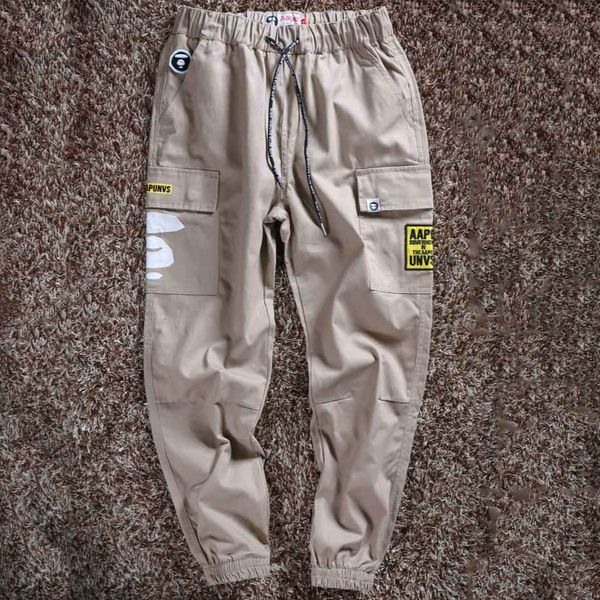 

jogger pant men printed autumn style fashion pants pattern printed mens casual solid pocket pants fashion casual sport long trousers joggers, Black