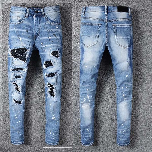 Pantaloni firmati da uomo Pantaloni sportivi skinny casual di nuovo stile Jeans firmati da uomo Pantaloni da jogging con cavallo basso Jeans da uomo