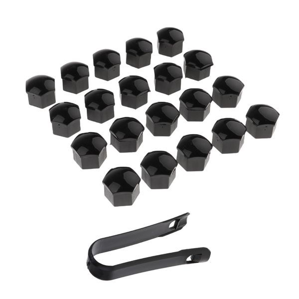 

20 pieces car wheel tyre hub screw bolt nut 17mm cap covers 25*16mm