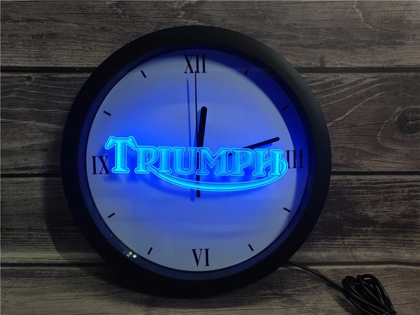 

0g051 motorcycles services repairs app rgb led neon light signs wall clock