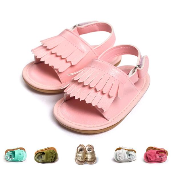 

frosted leather rome style baby girls summer shoes non-slip toddler first walkers newborn babi prewalkers 9 colors crib shoe