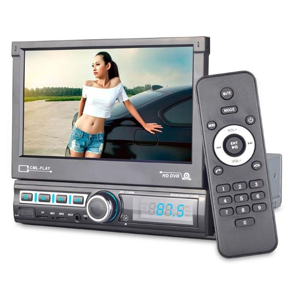 

7 inch 1080p touch screen car radio stereo mp5 player sd usb charger fm aux mp3 support mirror link reverse camera gps antenna