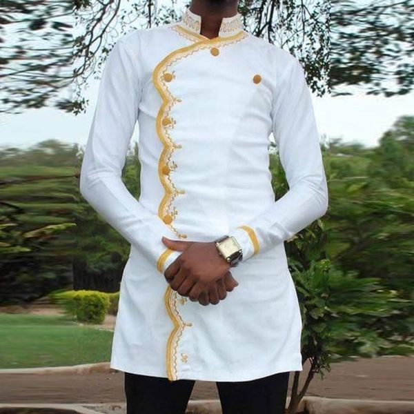 

dashiki mens white printed long sleeve slim african men clothes 2019 riche african clothing for men dashiki long shirt, White;black
