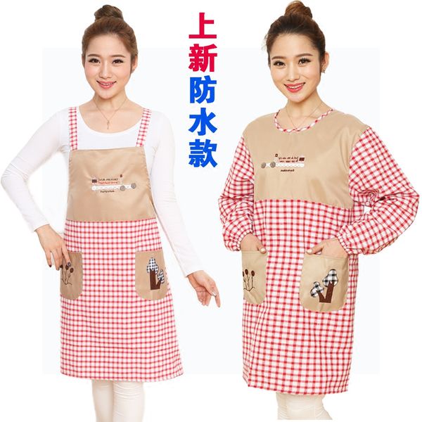 

kitchen long-sleeved apron pure cotton work clothes reverse clothing cotton thick waterproof men and women