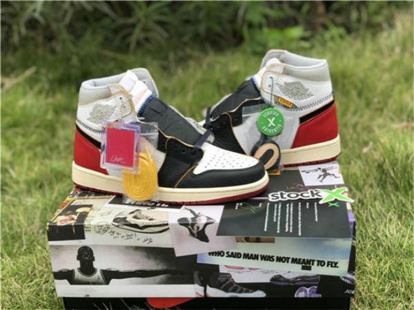 

2019 wholesale brand 1 union los angeles black toe varsity high og nrg 1s la basketball shoes man sports sneakers arthur