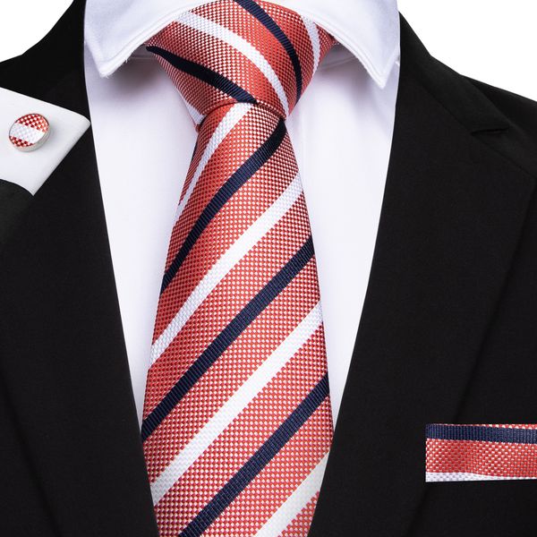 

hi-tie новый дизайнерский галстук для мужчин в полоску жаккардовые тканые шелковые галстуки карманные квадратные запонки набор повседневный, Black;blue