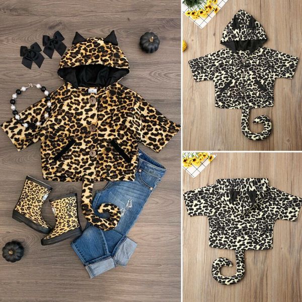 

cute infant ребёнки осени одежда 3d leopard отпечатано с капюшоном теплое пальто куртки и пиджаки top canis, Blue;gray