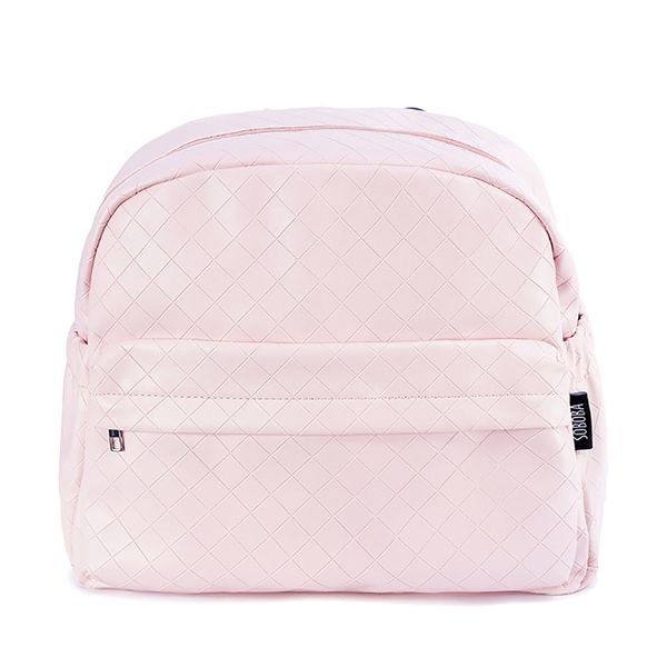 

soboba модная клетчатая розовая пеленочная сумка для мамочек большая вместимость хорошо организованный космический материнский рюкзак для ко