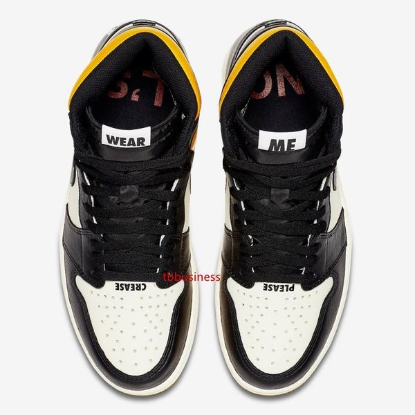 

not for resale factory version 1 black varsity maize basketball shoes mens trainers new genuine tumble leather sneakers with