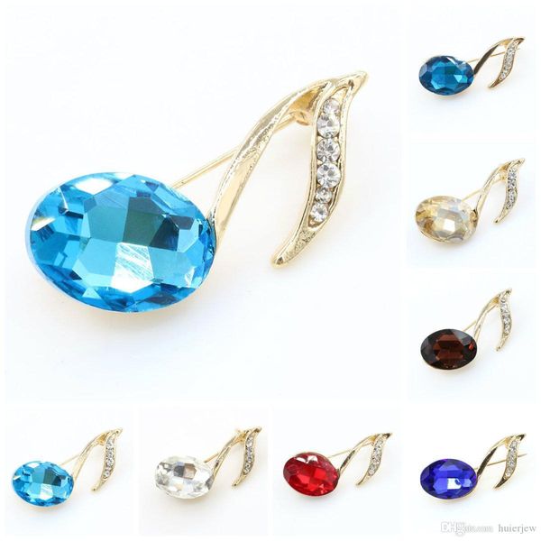 

brooches pretty gold color fashion rhinestone wedding bridal brooch luxury crystal musical note brooch pin birthday gift christmas brooch