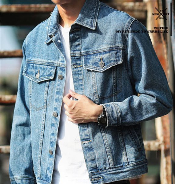 

мужские куртки конструктора denim пальто antumn марка outwear vintage куртка мода топы мотоциклетных напечатанные буквы жакеты, Black;brown