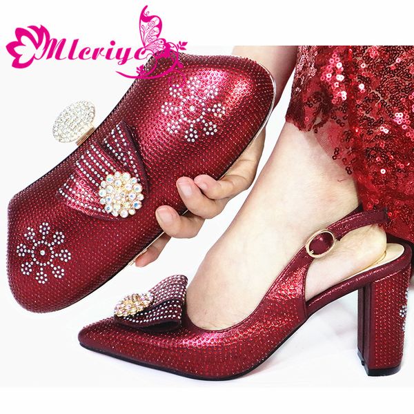 

2019 and special design woman shoes and matching bag set italian style pumps shoes bag set for party wedding, Black