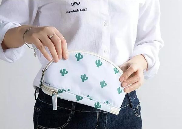 

5pcs 2021 women flamingo cosmetic bag travel portable makeup bags mix color zipper pencil case