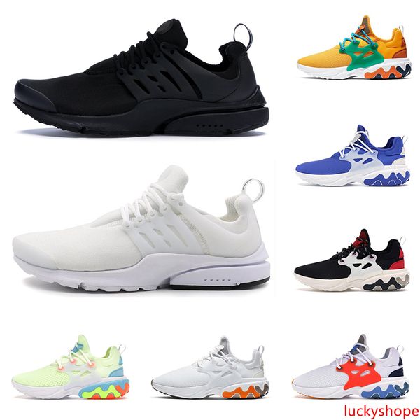

2020 presto men women running shoes triple black white red navy teal tint barely volt mens trainer breathable sports sneakers runner