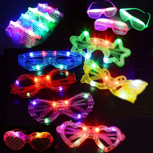 

led light игрушки жалюзи 1шт очки проблесковый венок tie hat garland свадебный карнавал glow rave birthday party supplies decor подарок
