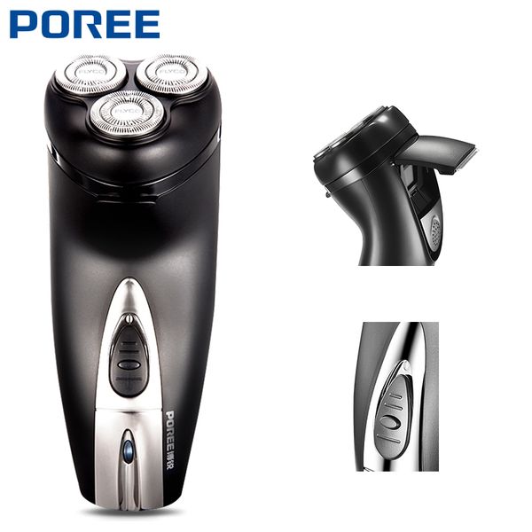 

ps192 black beard shaver machine rasoir electrique homme 3d triple blade heads electric shavers for men wet dry rasoio elettrico