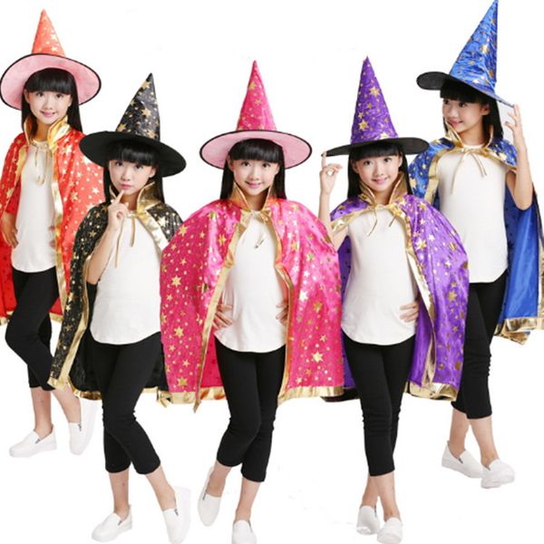 

christmas cap prop dress kids costumes children hat robe witch wizard cloak gown and for star costume party decoration halloween