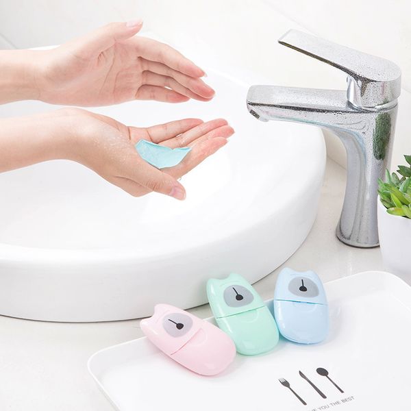 

factory outlet portable washing hand wipes bath travel scented slice sheets foaming box paper soap wholesale drop shipping colorful