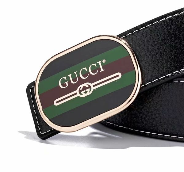 

10 high-quality classic brand belts 2020 new fashion casual leather gold and silver buckle multi-color belt, 3.4cm wide without box, Black;brown