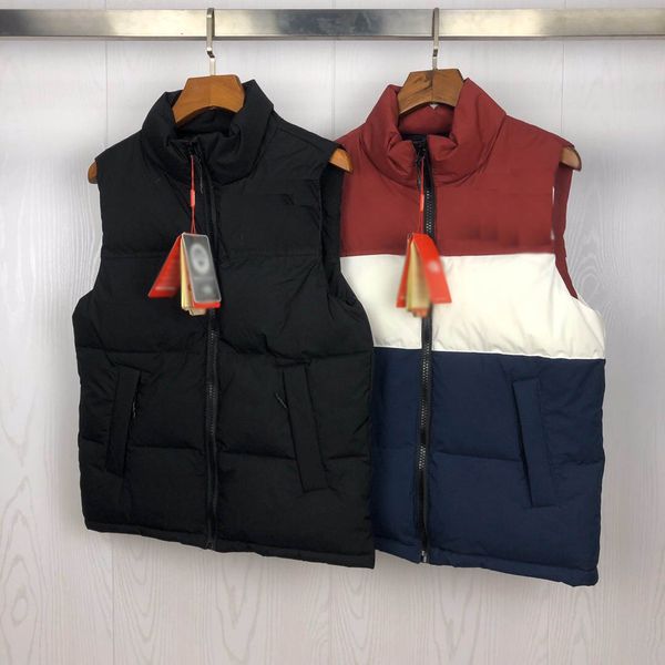 

мужчины face north дизайнер vest сращивание печать роскошь вниз жилет моды бренд высокого качества безрукавка бутики тенденция одежда класси, Black;white