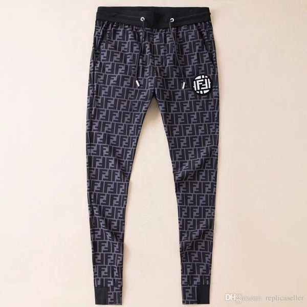 

19 luxuriou de ign fend ff full logo print ela tic wai t track trou er men women fa hion port jogger weatpant outdoor pant