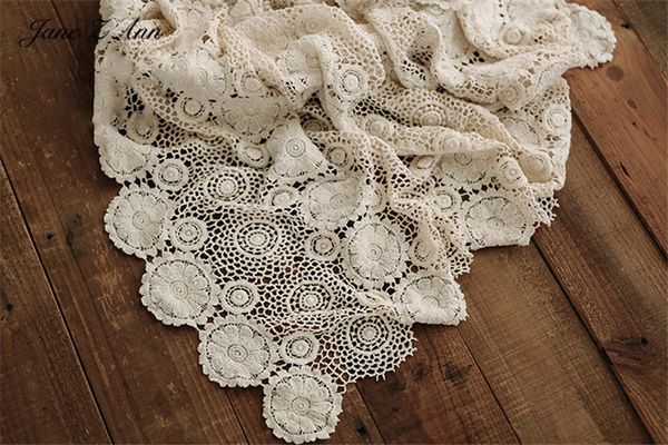 

jane z ann magical hollow white lace cotton background cloth blanket newborn pgraphy props basket filler 2 sizes, Yellow