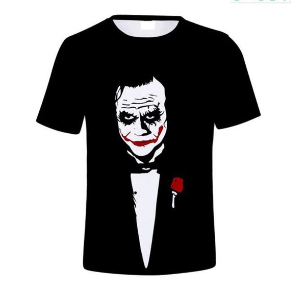 

joker why so serious print mens tshirts fashion o neck short sleeve art designer mens tees, White;black