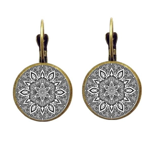 

women earrings metal gem ear hook earring geometric flower vintage jewelry creative accessories clip earrings, Silver