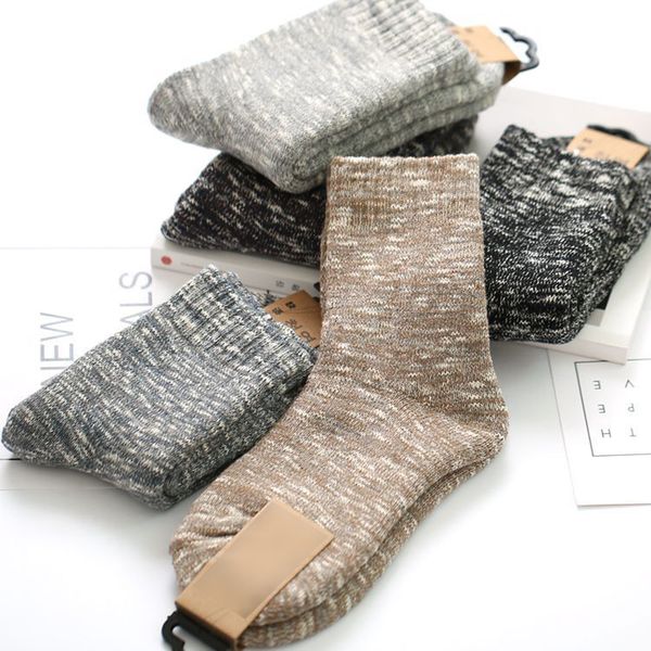 

2pairs fashion warm men's socks leisure male business dress socks for men chaussette men long meias masculinas calcetines, Black