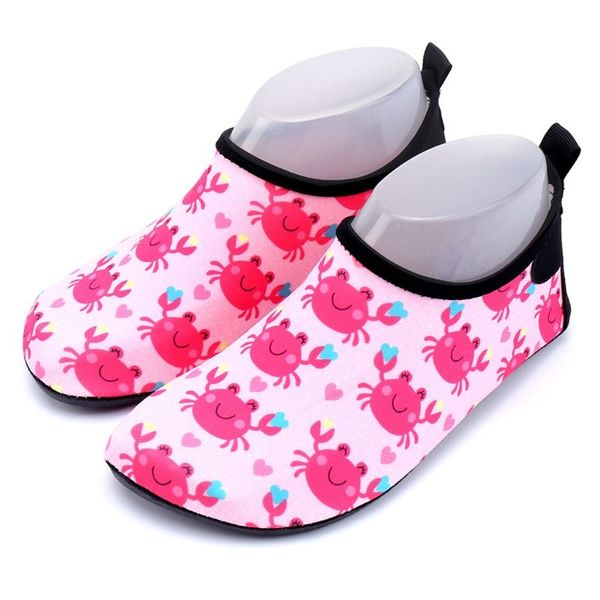 

toddler kids swim water shoes baby child quick-dry non-slip cute cartoon crab shark printed barefoot aqua socks for beach pool beach shoes