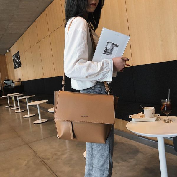 

designer-quality pu leather shoulder bags for women 2019 designer handbag large crossbody messenger bag lady solid color hand bag
