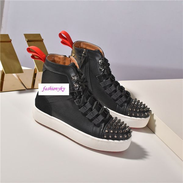 

2020 new men low casual shoes women pull-on sneaker chunky flat sock shoes classic donna red rubber sole size 35, Black