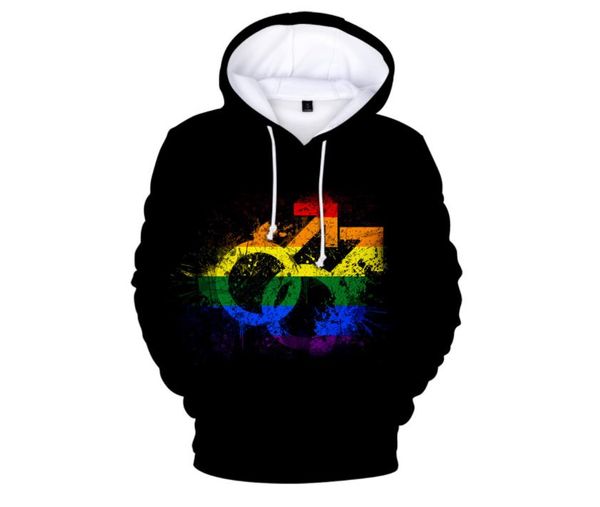 

pride месяц весна осень повседневная мужчины женщины 3d печати с длинным рукавом толстовки новый дизайн мужчины печать пуловер для пар, Black