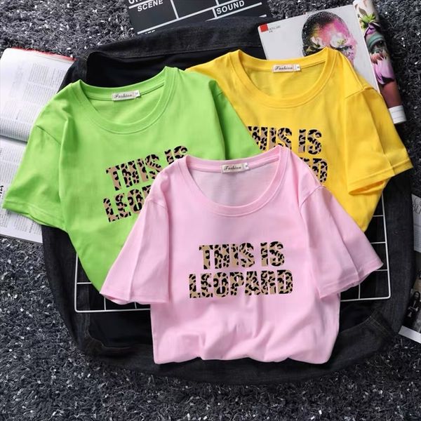 

summer -shirt short sleeve round collar straight student casual cartoon summer women's -shirt short sleeve women's round collar st, White