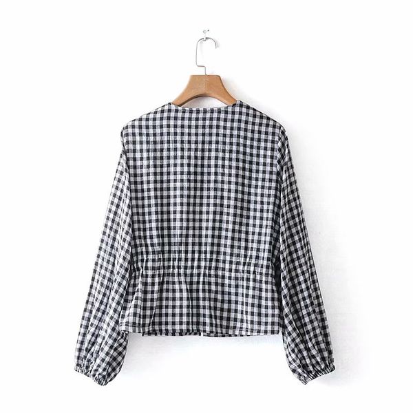 

2019 spring and summer new style ozhouzhan plaid printed coat women's plaid xsn8787, Black;brown