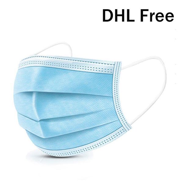 

одноразовая маска 3 слоя нетканый антипылевой водонепроницаемый лицевой защитный чехол респиратор рот защитные маски удобные 50шт