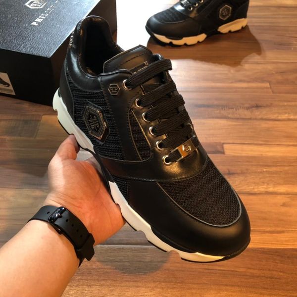 

2019 new men de igner hoe hoe beautiful platform ca ual neaker luxury de igner hoe leather olid color dre hoe ize 38 45