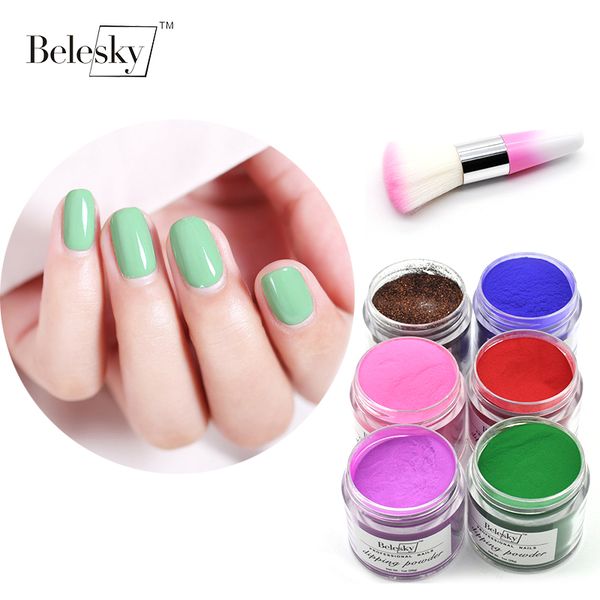 

belesky nails dipping system 28g holographic easy soak off glitter nail dip stronger nail art design, Silver;gold